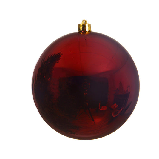 Baubles shatterproof shiny oxblood D.14cm