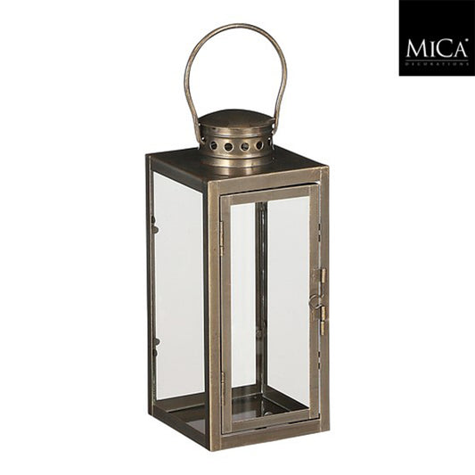 Arzilla lantern gold - l10xw10xh23,5cm