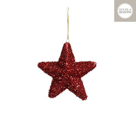 Ornament star red display - h4xd15cm