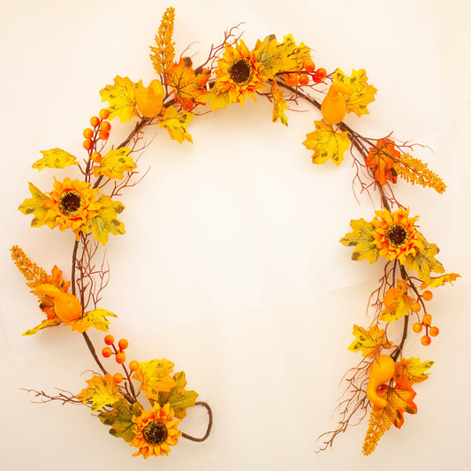 SUNFLOWER HARVEST GARLAND 150CM