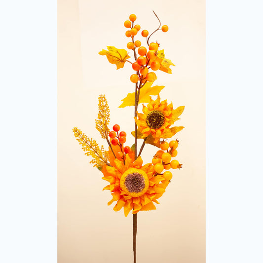 SUNFLOWER HARVEST SPRAY 70CM