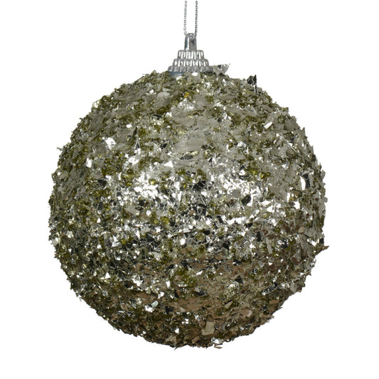 Bauble foam beads, sequins  rosemary green - dia10cm