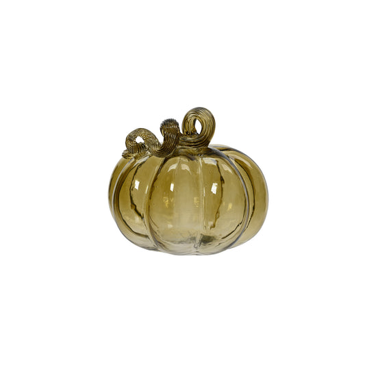 Pumpkin glass  green - dia15cm x H.12.5cm