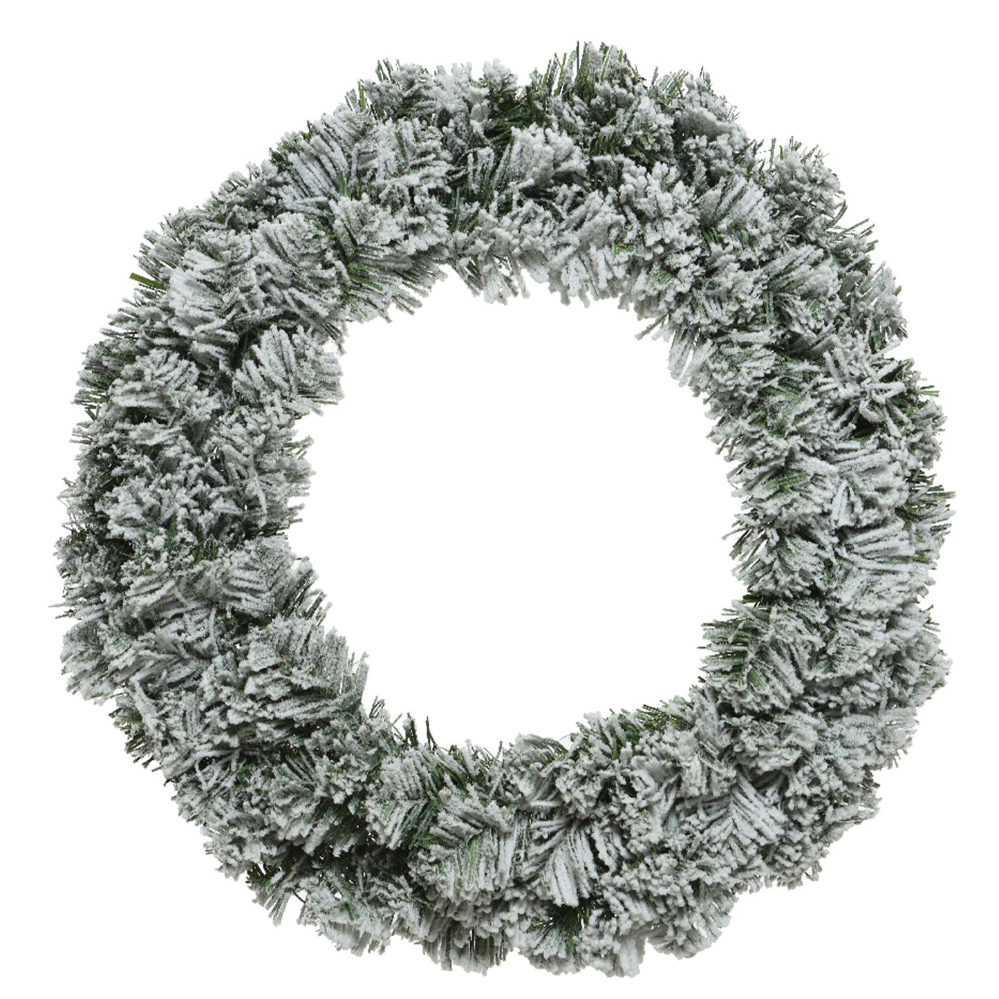 Imperial wreath snowy indoor  green/white - dia50cm x H.13cm