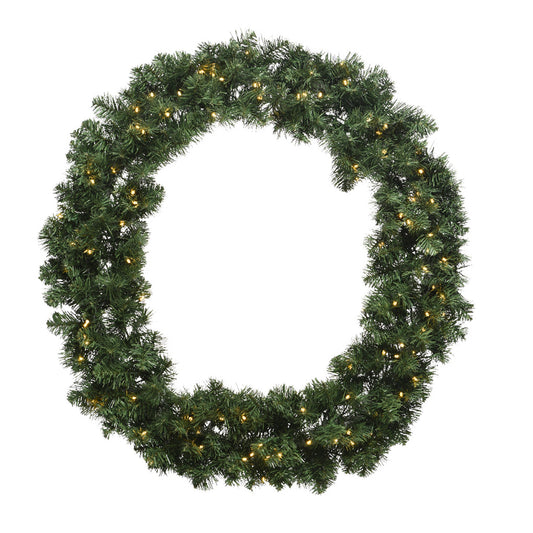 Imperial wreath LED BO indoor and outdoor  green/warm white - dia50cm x H.13cm