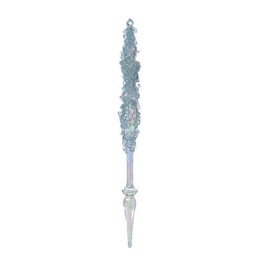 Icicle acrylic frosted acrylic beads  blue/iris - L.1cm x W.1cm x H.11cm