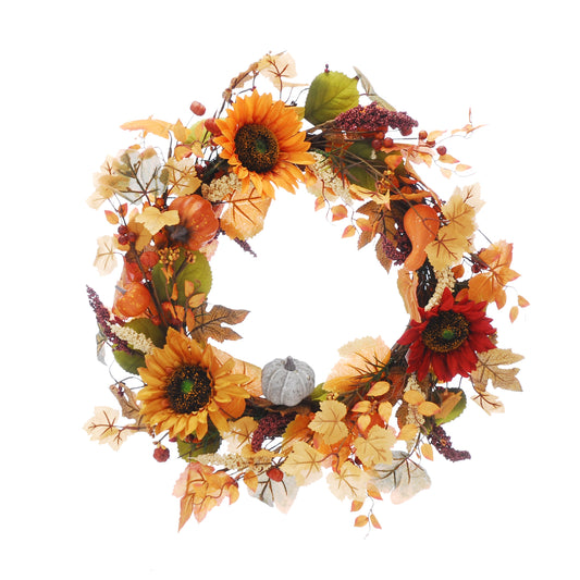 65cm sunflower autumnal wreath