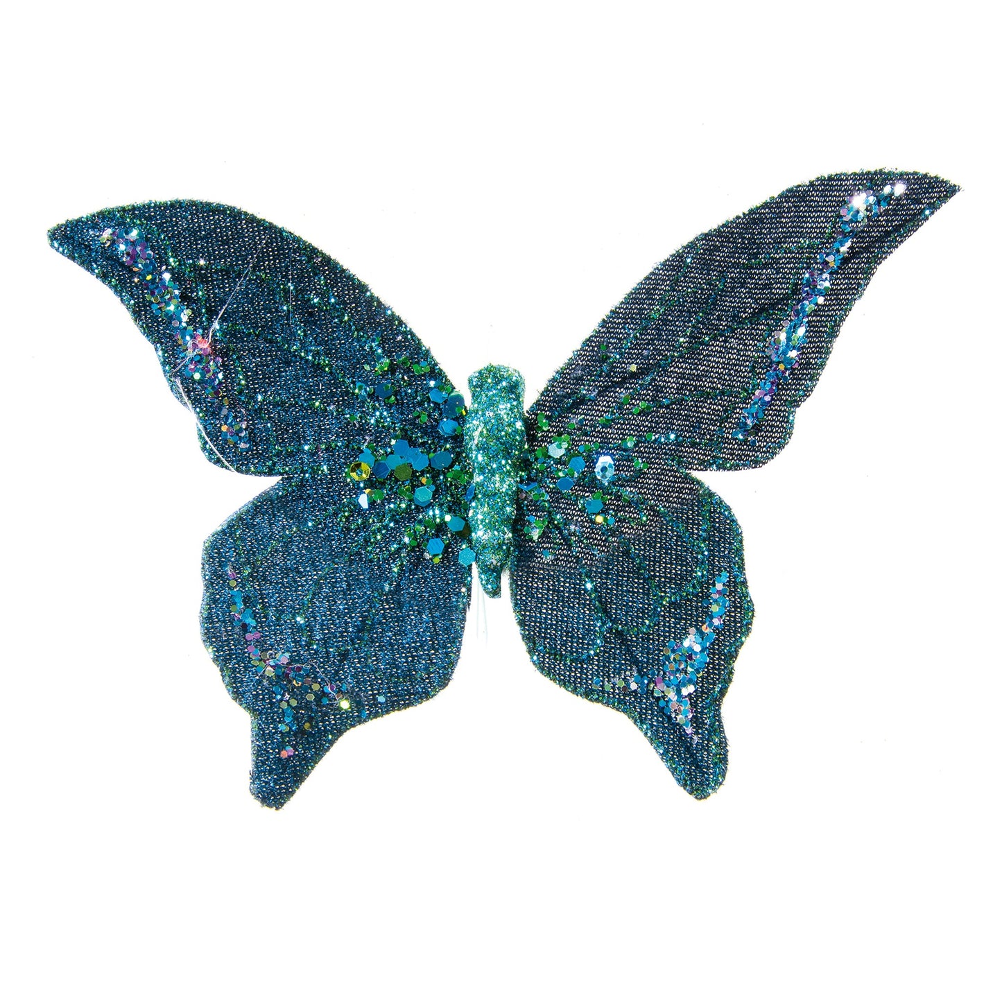 25cm Dark Blue Butterfly Clip  On Backing Card