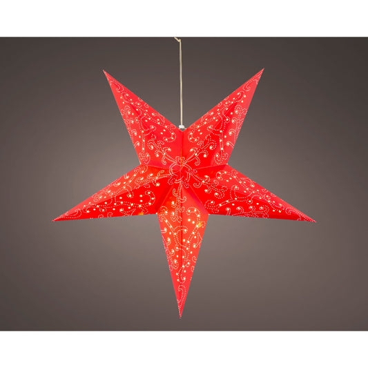 LED star paper steady BO indoor fsc mix 70%  red/warm white - L.18cm x W.60cm x H.60cm