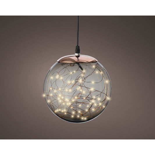 Micro LED ball gb plastic hanging steady outdoor smokey/classic warm H.20cm
D.20cm